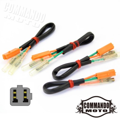 4x Wire Turn Signal OEM Connectors Adapters Plug for Kawasaki