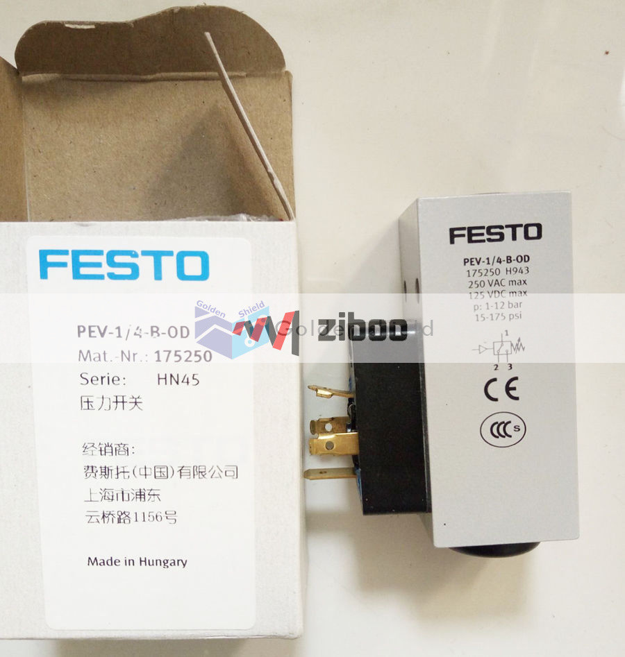 Festo Pev-1/4-B-Od Pressure Switch 175250, New ✦KD | eBay