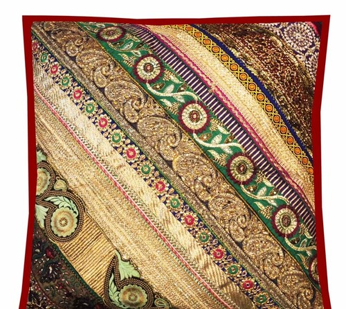 24 Zoll Handarbeit Patchwork Perlen bestickt Überwurf Wohnzimmer Kissen Kissenbezug - Bild 4 von 8