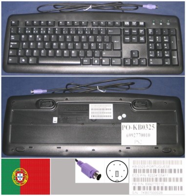 Keyboard Qwerty Portuguese PACKARD BELL KB-0325 KB0325, 6992770110 port PS/2