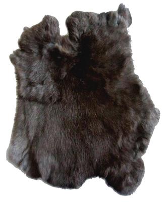 10 NATURAL BLACK  GENUINE RABBIT SKIN wholesale buk lot hide fur pelt bunny