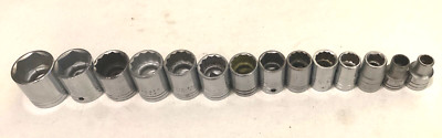 VTG PROTO 14 Pc. 1/2'' Dr  Socket Set mixed lot all PROTO-6&12 pt.3/8 -1-1/4  USA