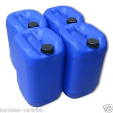 4 x 25 L Kanister blau Camping Plastekanister Kunststoffkanister Beh&auml;lter NEU