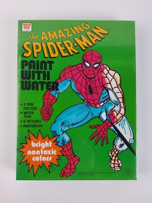 Vintage 1981 Amazing Spider-Man Marvel Whitman Paint with Water NEW SEALED RARE