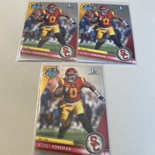 2023 1st Bowman Chrome University Football Lot of 3 KOREY FOREMAN USC Trojans