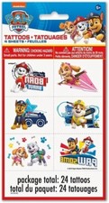 Unique Paw Patrol Temporary Tattoos - 24 Pcs