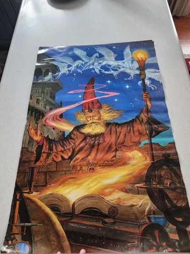 Vintage 1987 Thomas Kidd Merlin Wizard Poster