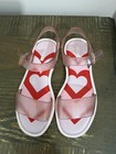 Mini Melissa Mar Big Girl's Sandals Size 2 Heart Clear Pink  — photo 2