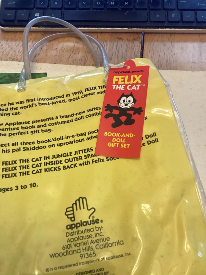 1990 АПЛОДИСМЕНТЫ ФЕЛИКС КОТ плюшевая джунгли Jitters кукла и книга. - Изображение 4 из 4