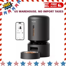 PETLIBRO 5G WiFi Automatic Pet Feeder, Quadruple Sealing, Black, 169.07 oz