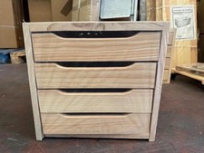 CASSETTIERA A 4 CASSETTI IN LEGNO DI PINO COLORE CHIARO