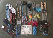 ZAD Southwest Jewelry Lot – 91 Pcs New Old Stock – Feather Earrings, Bolo Ties,