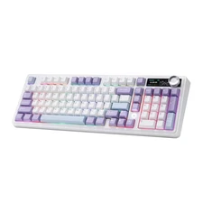 AJAZZ AK980 Mechanical Keyboard with Smart Display & Knob,98% Wireless Keyboa...