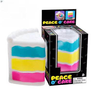 Nee Doh Peace O' Cake Sensory Squeeze Toy Stress Relief Fidget Toy Hot Sale