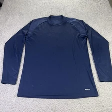 Patagonia Shirt Mens Medium Blue Baselayer Capilene Performance LS Outdoors