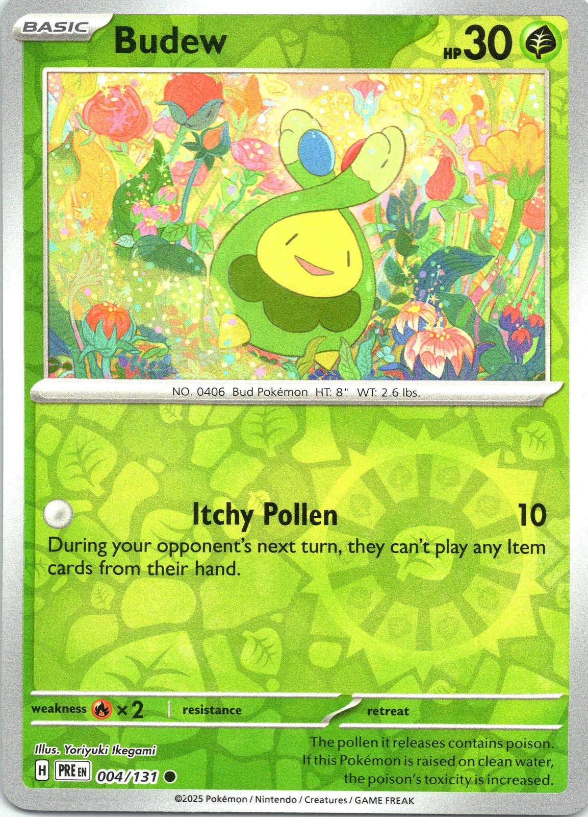 Budew Common SV: Prismatic Evolutions 004/131 Reverse Holo NM