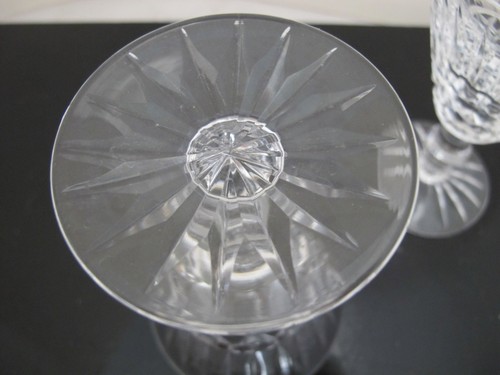 WATERFORD Cut Crystal TRAMORE 5 1/4" Claret Red Wine Goblet Glass Set of 2 - Picture 5 of 5