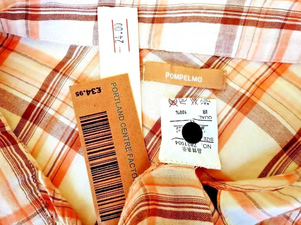 POMPELMO Womans Beige Pleated L/S SHIRTDRESS Shirt Front Waist Tie - S - Image 3 of 4