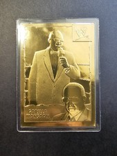 2002 Danbury Mint WWE Gorilla Monsoon 🔥 22Kt Gold Card #7 WWE Hall Of Famer 