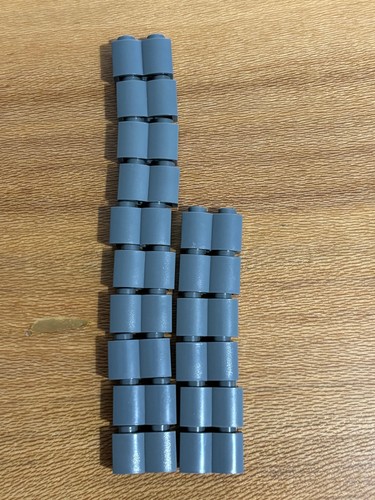 SPEDIZIONE GRATUITA!! LEGO Mattone Grigio Blu Scuro 1X2 LOTTO MISTO 112 Log in Muratura Scanalato - Foto 4 di 5