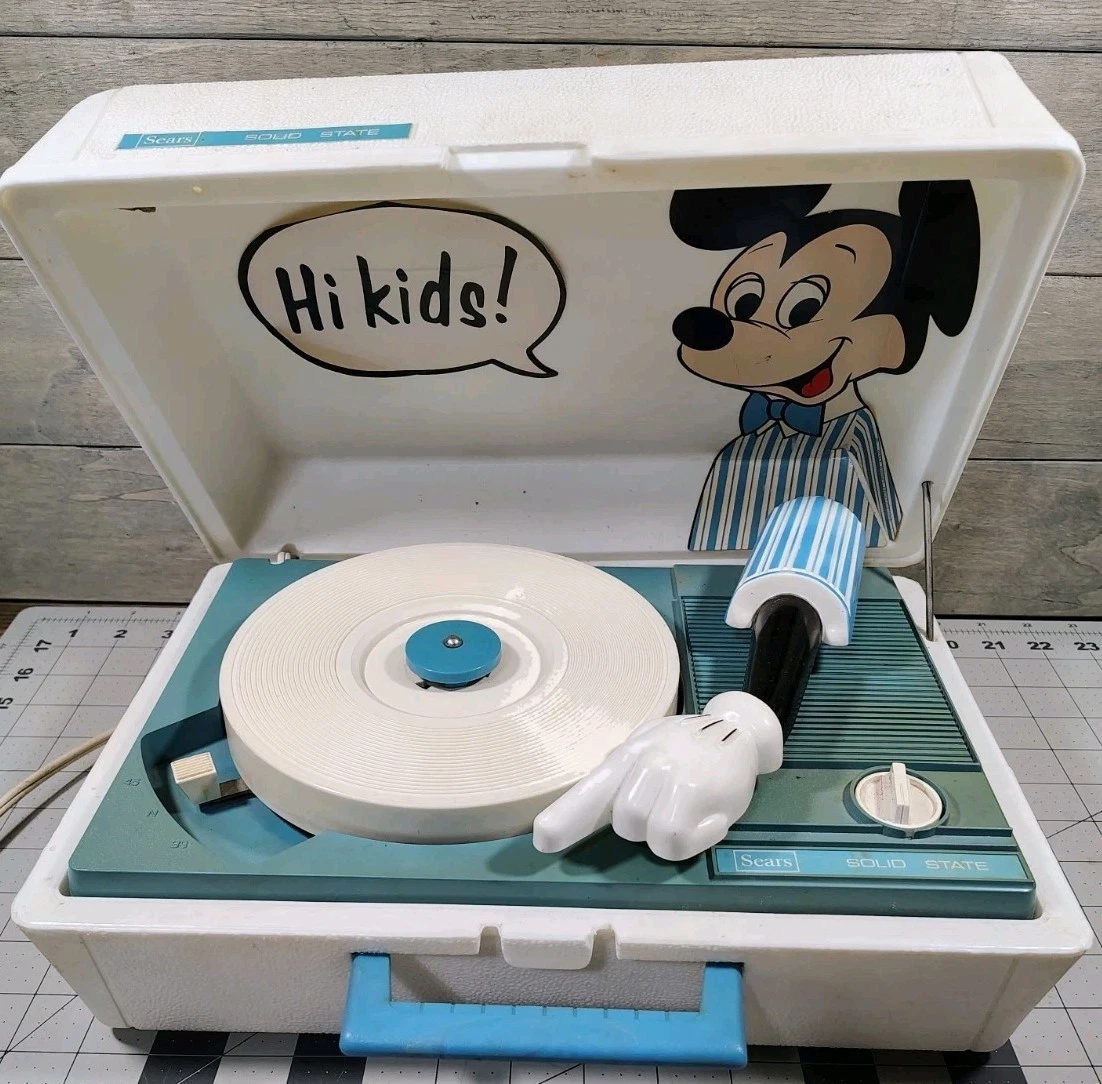 Vintage Mickey Mouse Record Player In Vintage Record Players for