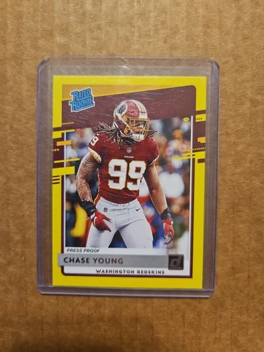 2020 Panini Donruss - Rated Rookie Chase Young #316 Press Proof Yellow (RC)