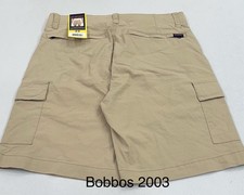 Wearfirst Men's Classic Fit Stretch Fabric Lightweight Cargo Shorts, Tan, 32