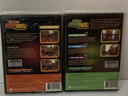 Hip Hop ABS Workout DVD Lot Shaun T Beachbody Exercise Workout - New Sealed - Foto 2 di 4