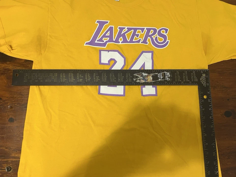 2013 Adidas Los Angeles Lakers Player Jersey T-Shirt Size L #24 Kobe Bryant NBA - Image 3 of 3