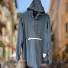 Asics Tiger Men's L Premium Hoodie Pullover Sweatshirt Front Zipper Pockets