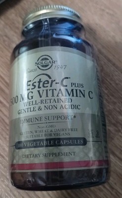 Solgar Ester-C Plus Vitamin C Vegetable Capsules, 500 Mg, 100 Count EXP 06/27