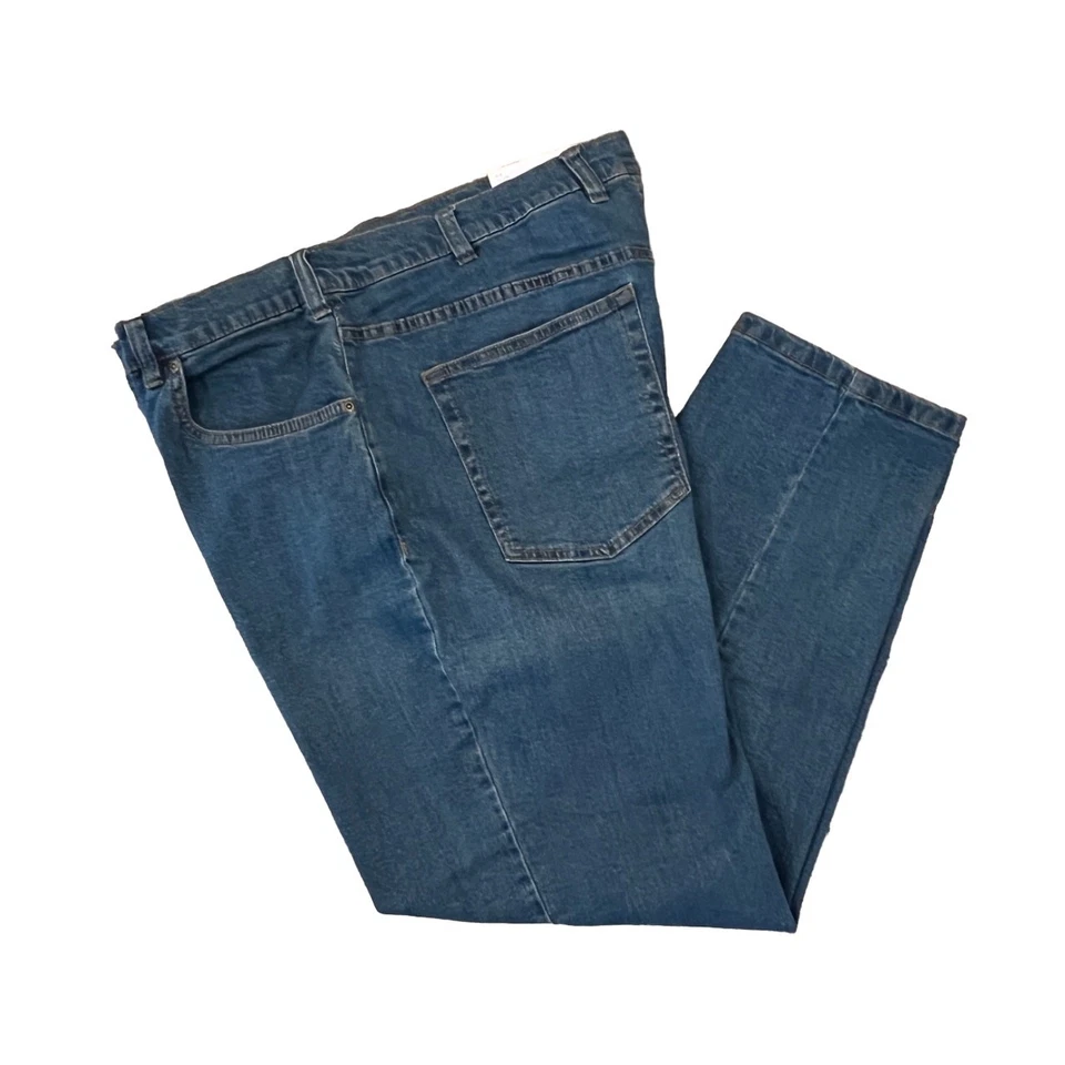 NWT Harbor Bay Athletic Stretch Fit Blue Denim Jeans - SIZE 46/30 - Image 2 of 4