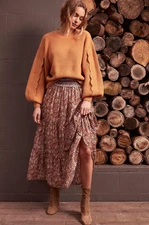 TIGERLILY Takumi Floral Elastic Tiered Smocked Skirt 8