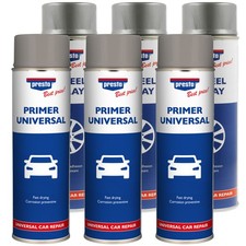 Presto Lackspray Felgensilber + Rostschutz Grundierung je 3x 500ml Spraydosen