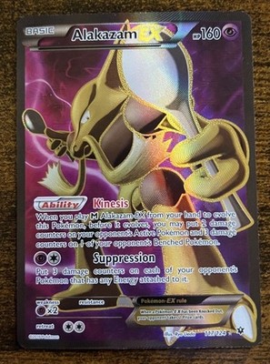 Pokémon Alakazam EX Fates Collide 117/124 Ultra Rare Pokemon Card