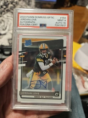 2020 Panini Donruss Optic Jordan Love #154 Rated Rookies Autograph /150 PSA 9/10