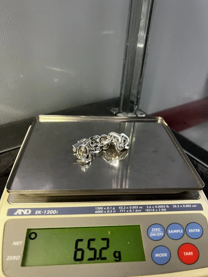 Anchor Chain Sterling Silver Bracelet | Pre-Owned - Image 4 of 4