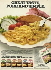 1983 Lipton Noodles & Sauce vintage Print Ad 80's Food Advertisement