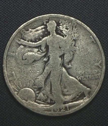 1921 San Francisco Walking Liberty Half Dollar 50C  better date G-VG details