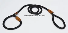 WARNER SPORTING BRAIDED NYLON ROPE BRITISH SLIP LEAD DOG LEASH BLACK 6 foot