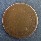 1871 US Indian Head Cent 1c Coin Philadelphia Mint -  G Good