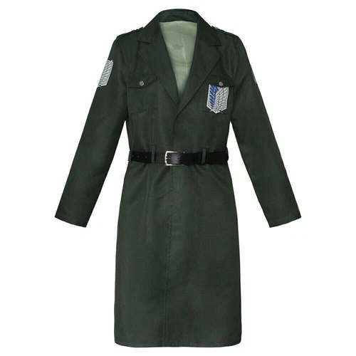 2025 Attack on Titan Scouting Legion Cape Jacket Long Wind Coat Cosplay Costume - Picture 8 of 10