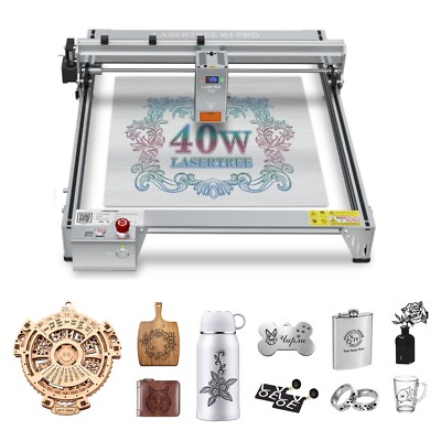 LASER TREE 40W Power CNC Laser Engraving Cutting Machine 400x400mm Engraver US