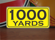 Vintage 1000 YARD MARKER Metal Sign 4 Golf Club Yardage for Golf Course gun
