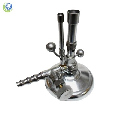 Dental Medical Laboratory Bunsen Burner for Natural Gas only w/ 2 Flame Controls