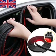 5M Black L-shape Car Door Window Edge Protector Seal Strip Rubber Trim Universal