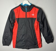 The North Face Jacket Boys M 10/12 Years Gray Red Rain Coat Youth Kid Dryvent