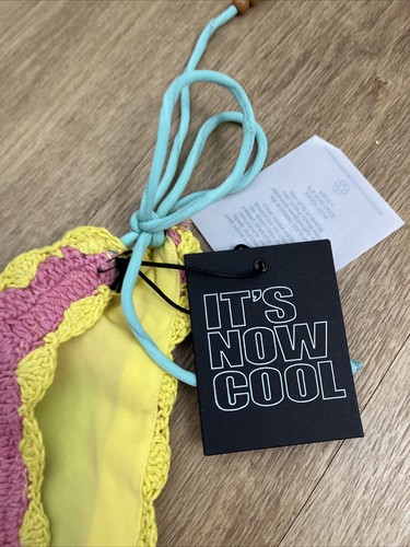 Free People It's Now Cool The Crochet Yellow Tie Bikini Bottoms UK L/XL RRP £78 - Picture 5 of 10