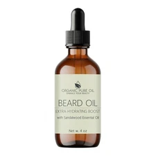 Beard growth oil 100% natural sandalwood carrier blend hair facial mustache lash