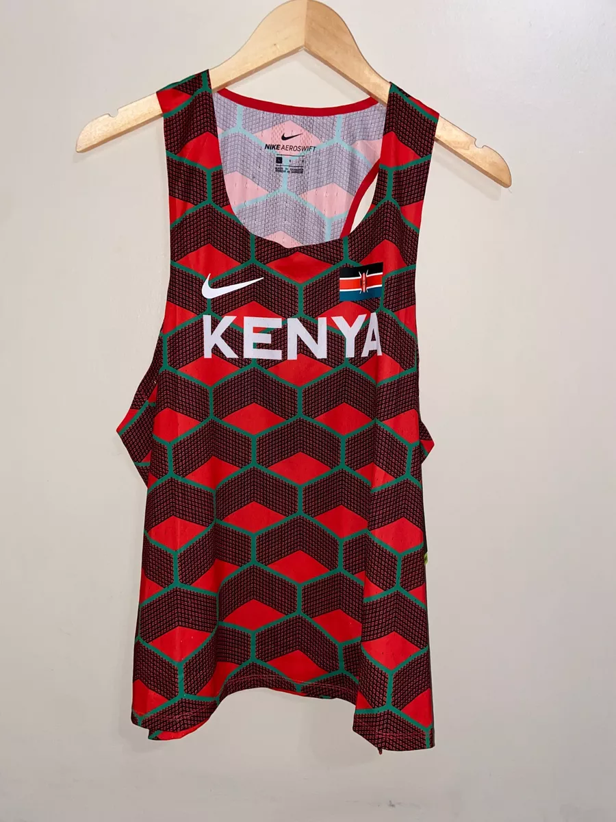 Nike Team Kenya Aeroswift Running Racing Top Singlet Red Men'
